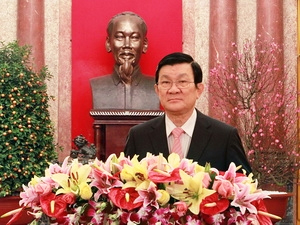 Chủ tịch nước Trương Tấn Sang chúc Tết Giáp Ngọ - 2014